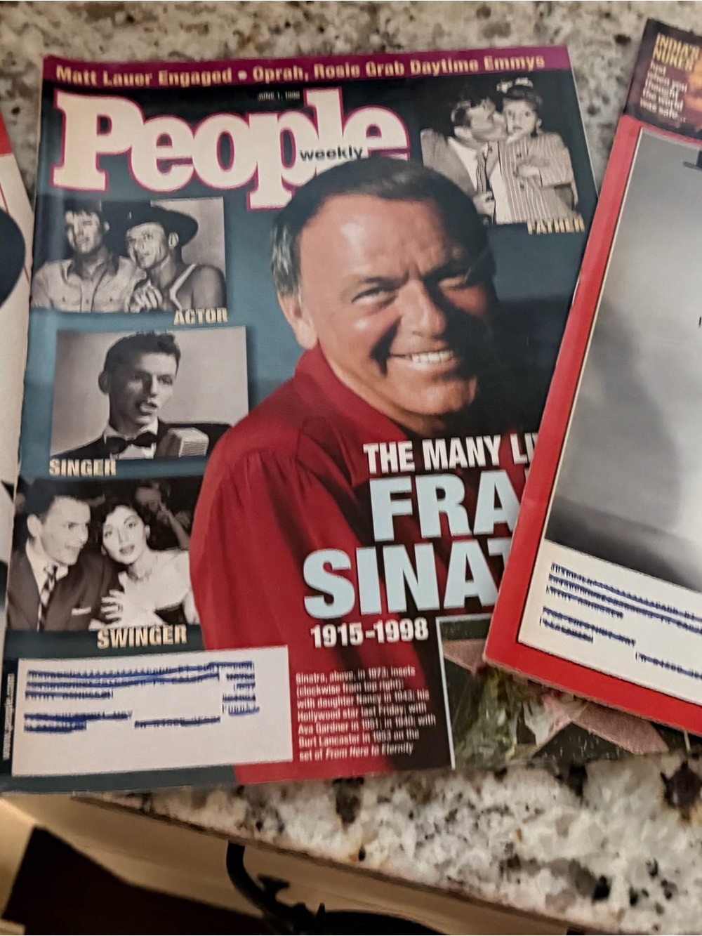 Frank Sinatra collection Weekly Magazine Cover Replica - Red Shirt Cover